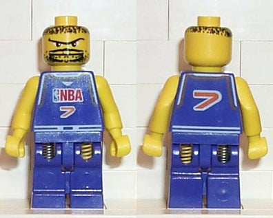 LEGO Minifigure-NBA player, Number 7-Sports / Basketball-NBA025-Creative Brick Builders